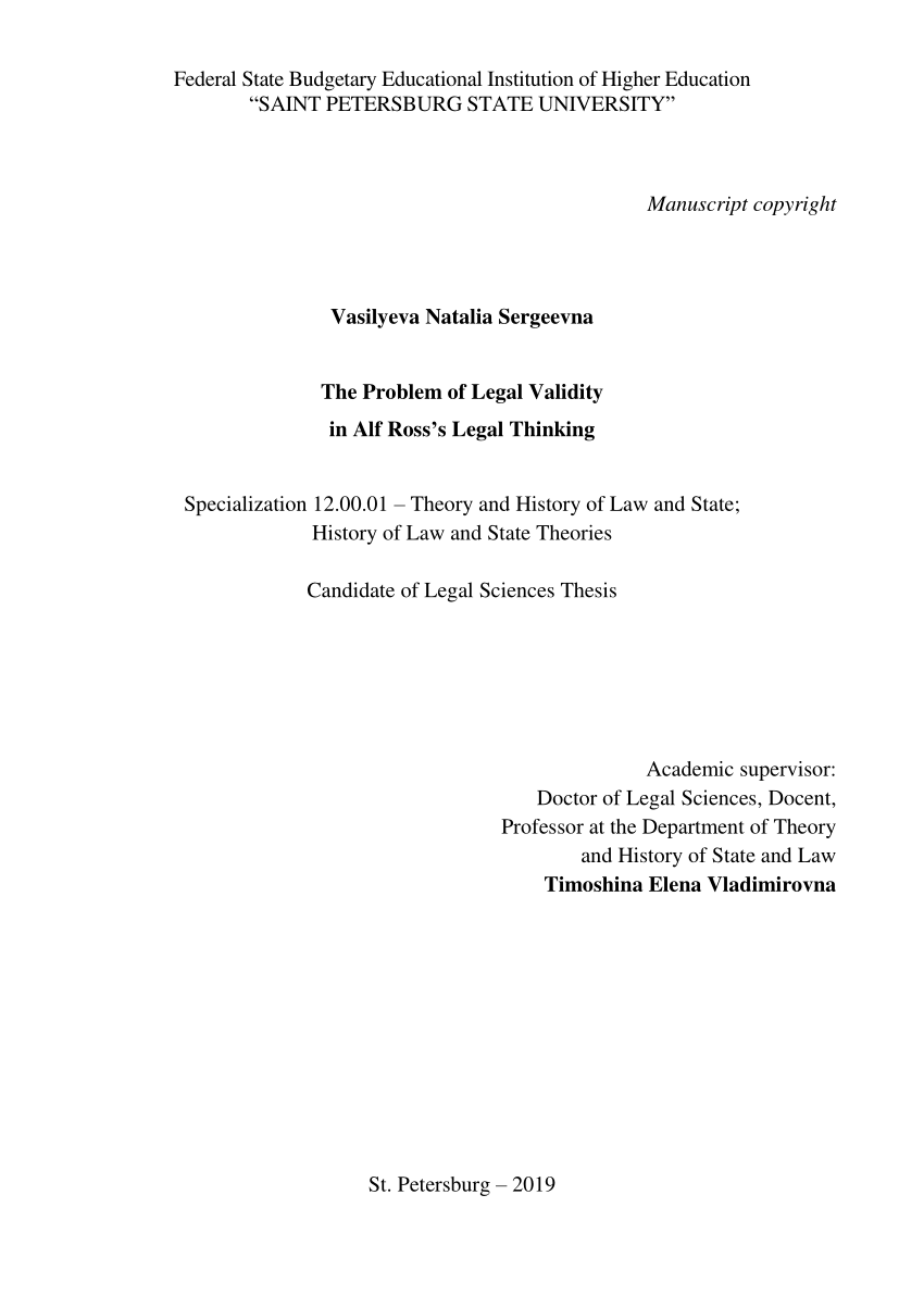 phd thesis validity