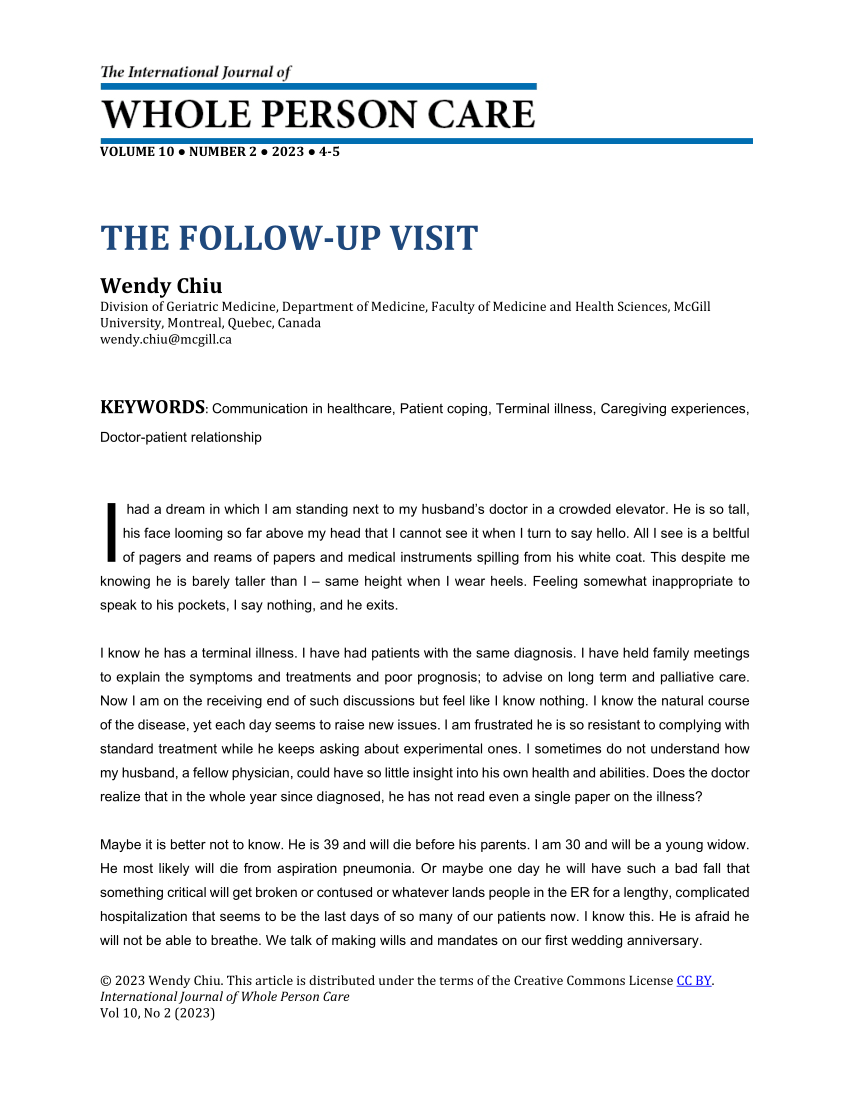 purpose of follow up visit