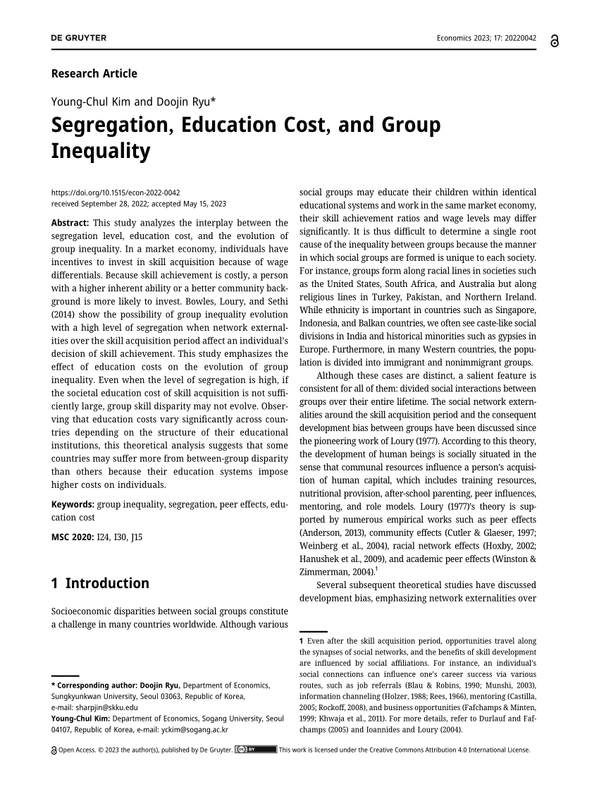 segregation in education essay