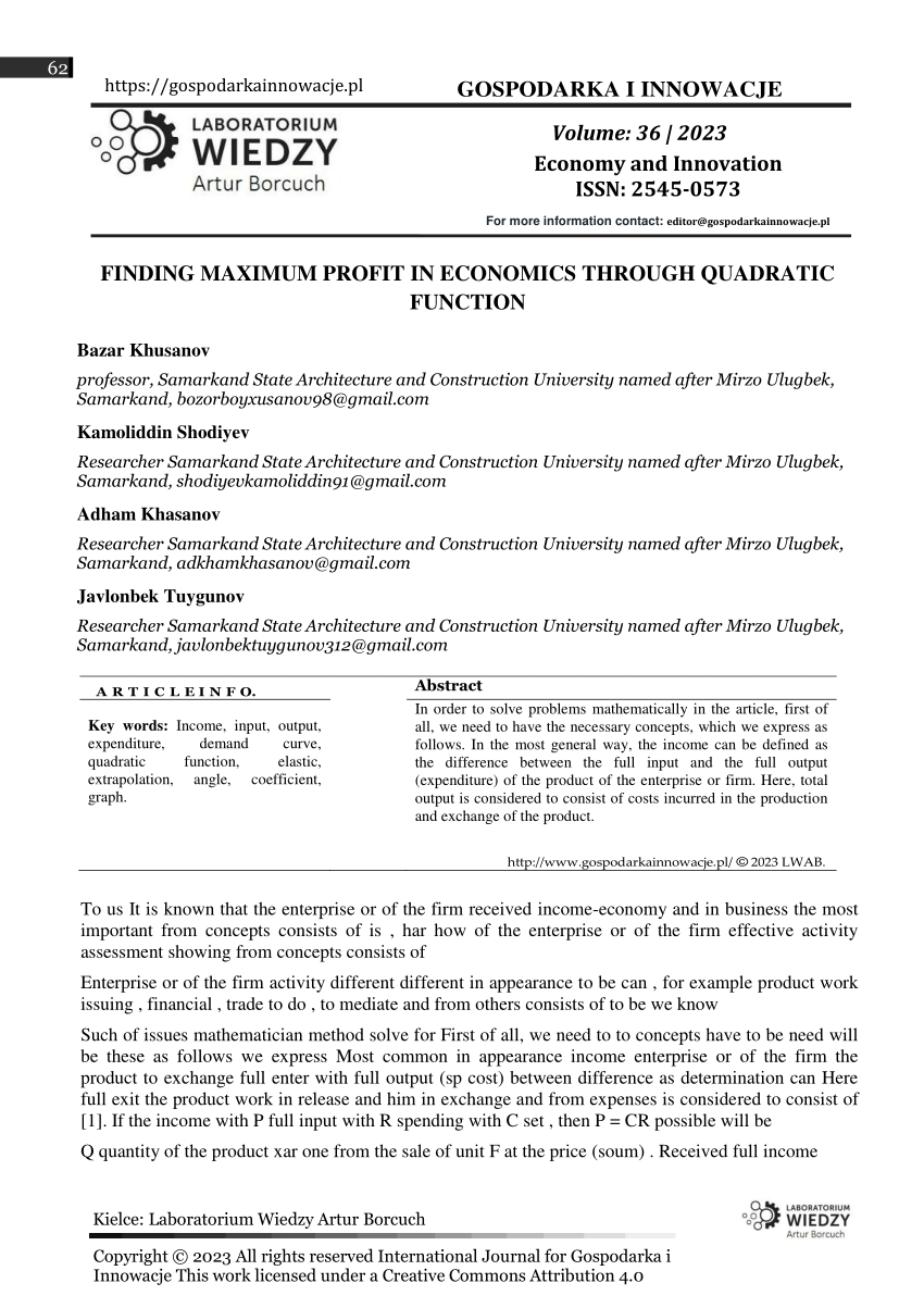 pdf-finding-maximum-profit-in-economics-through-quadratic-function