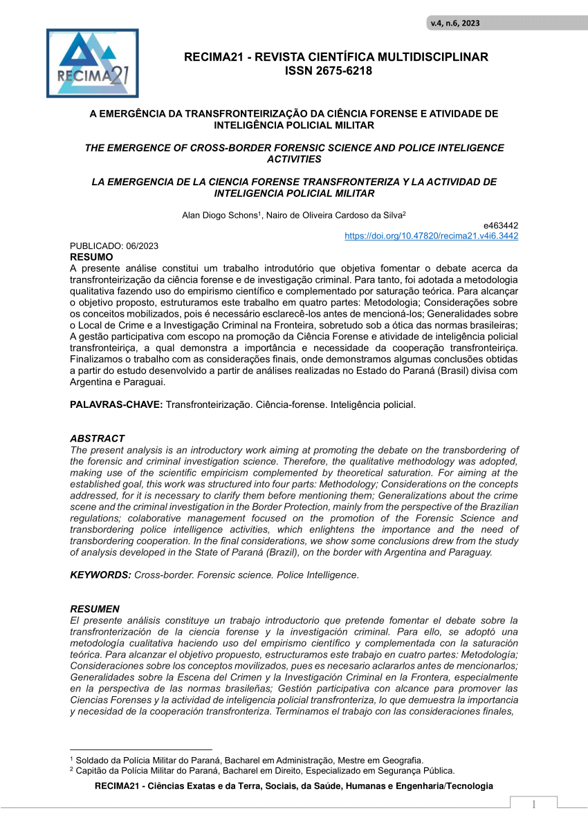 PDF) Subsistemas fronteiriços do Brasil: mercados ilegais e