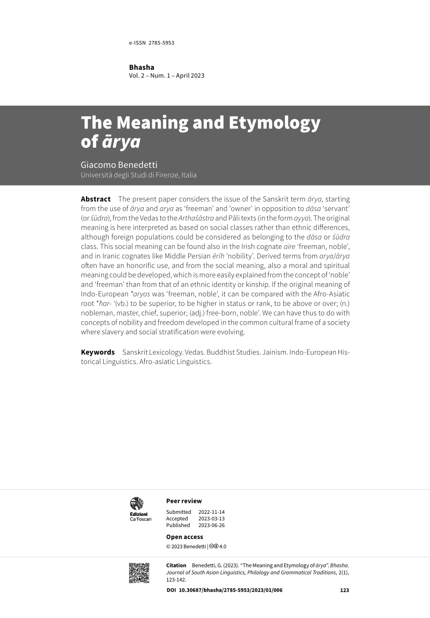 PDF The Meaning and Etymology of rya