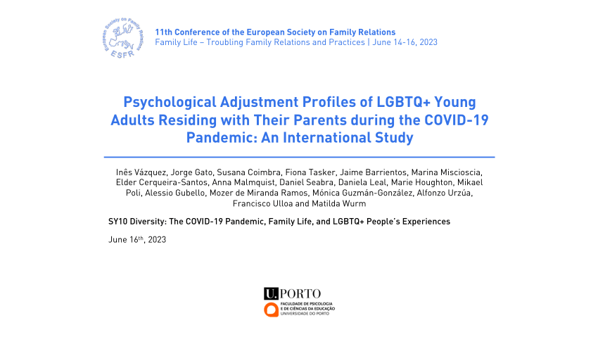 PDF) Psychological Adjustment Profiles of LGBTQ+ Adults with Their Parents the COVID-19 An International Study