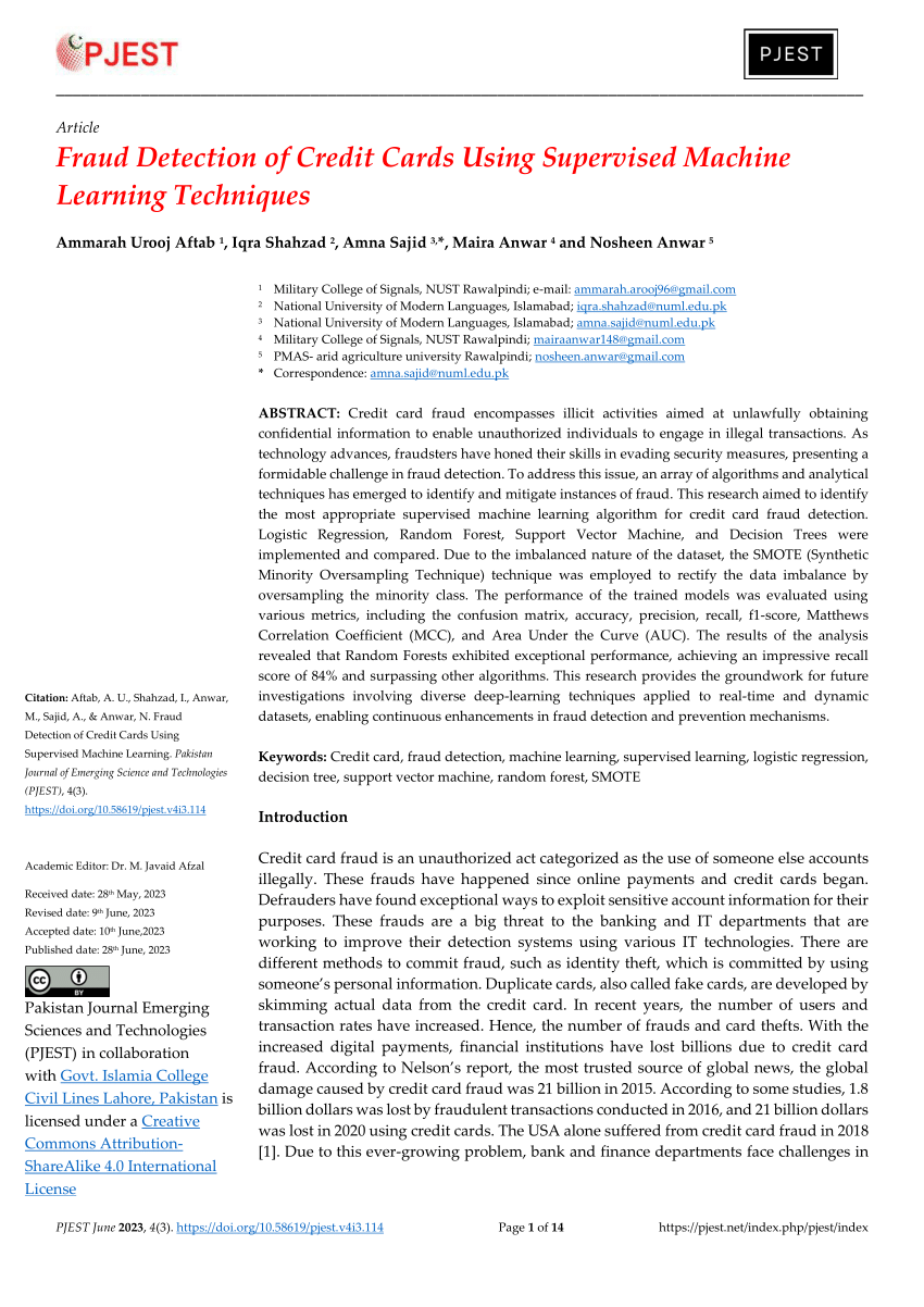 literature review on credit card fraud detection