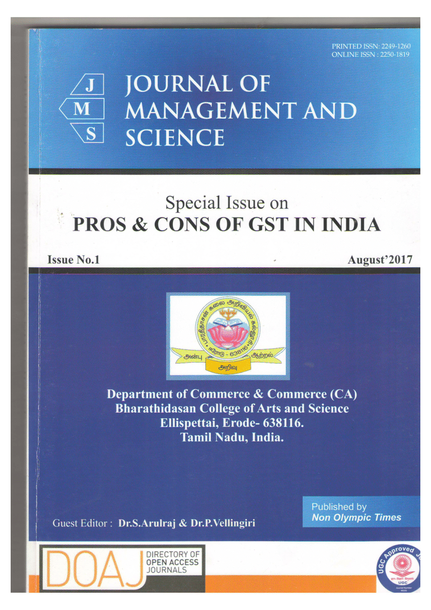 literature review on impact of gst on msme