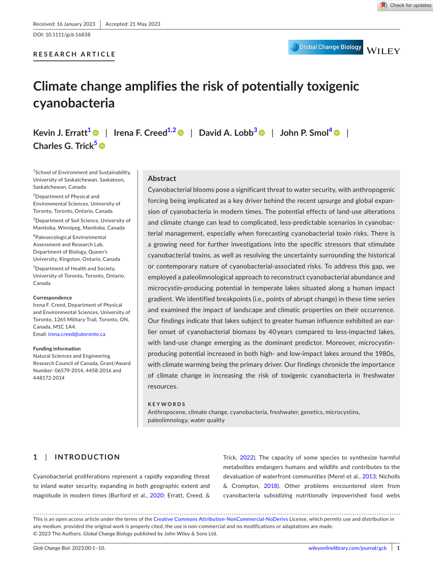 PDF) Climate change amplifies the risk of potentially toxigenic