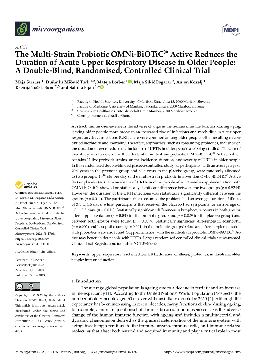 A prophylactic multi-strain probiotic treatment to reduce the