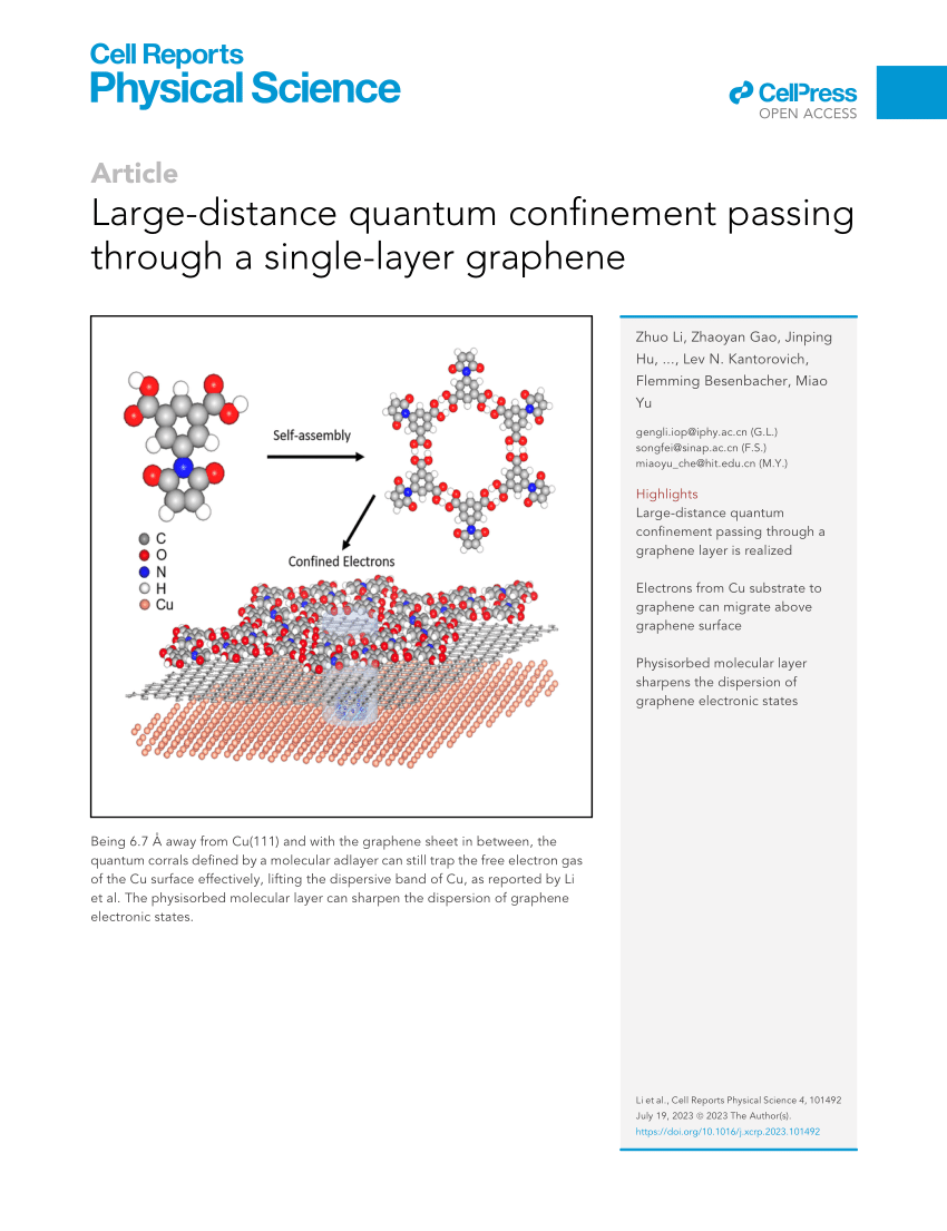 (PDF) Large-distance quantum confinement passing through a single-layer ...