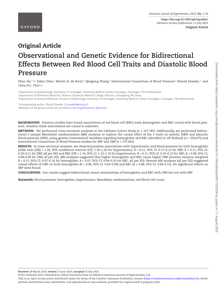 Pdf Observational And Genetic Evidence For Bidirectional Effects