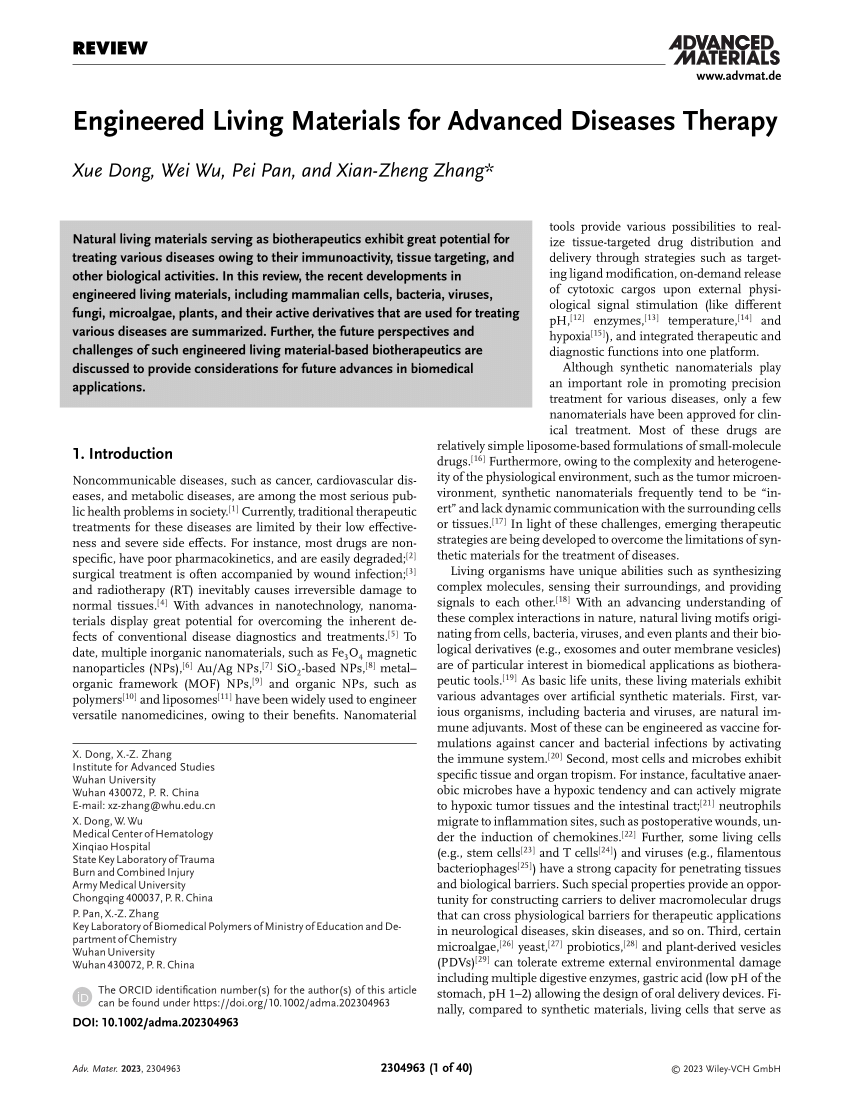 Engineered living materials  Laboratory for Synthetic Macromolecular  Assemblies