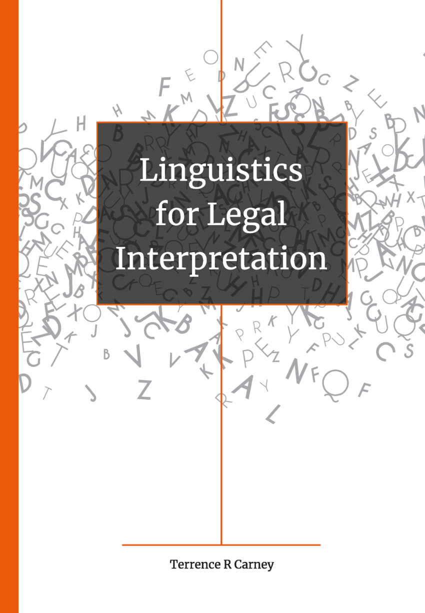 PDF) Linguistics for legal interpretation