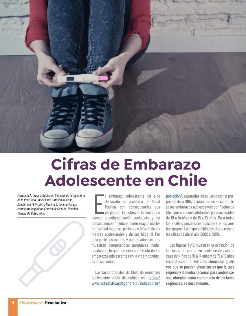 Pdf Cifras De Embarazo Adolescente En Chile 2413