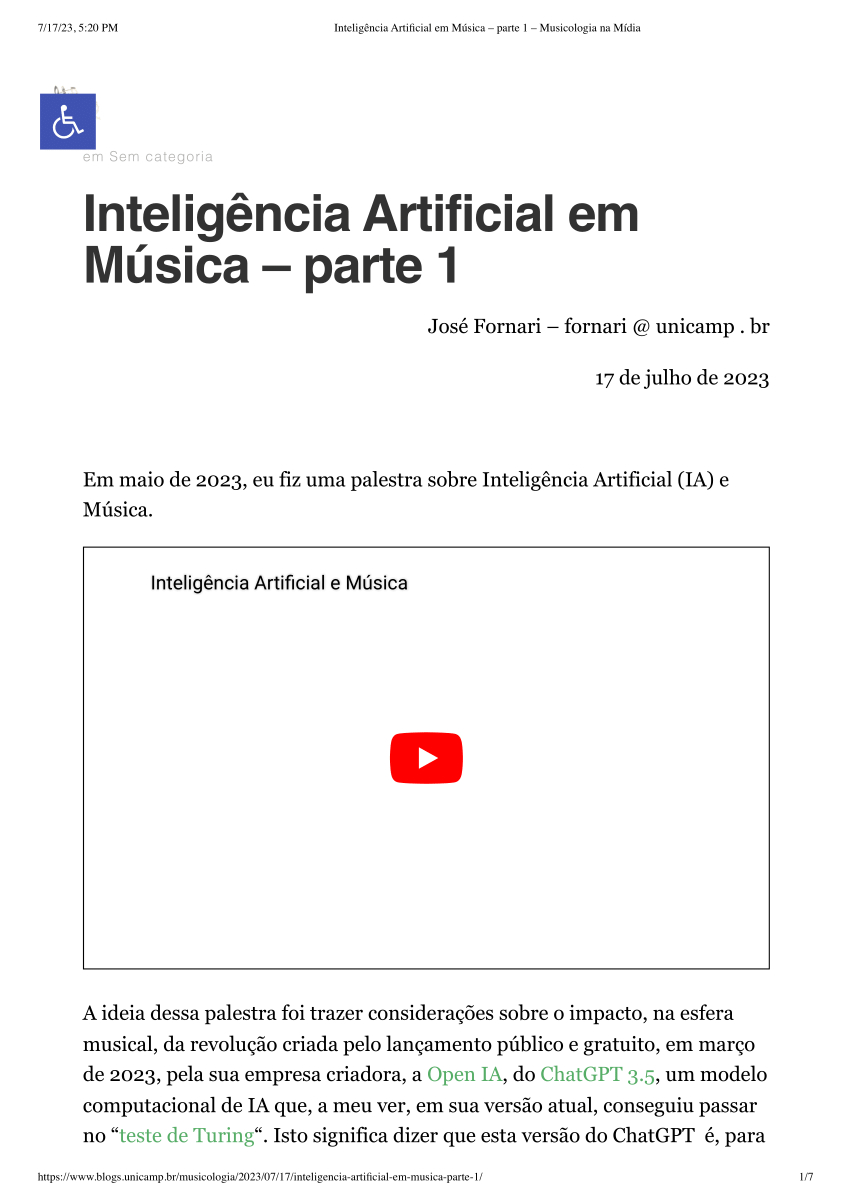 Música com inteligência artificial