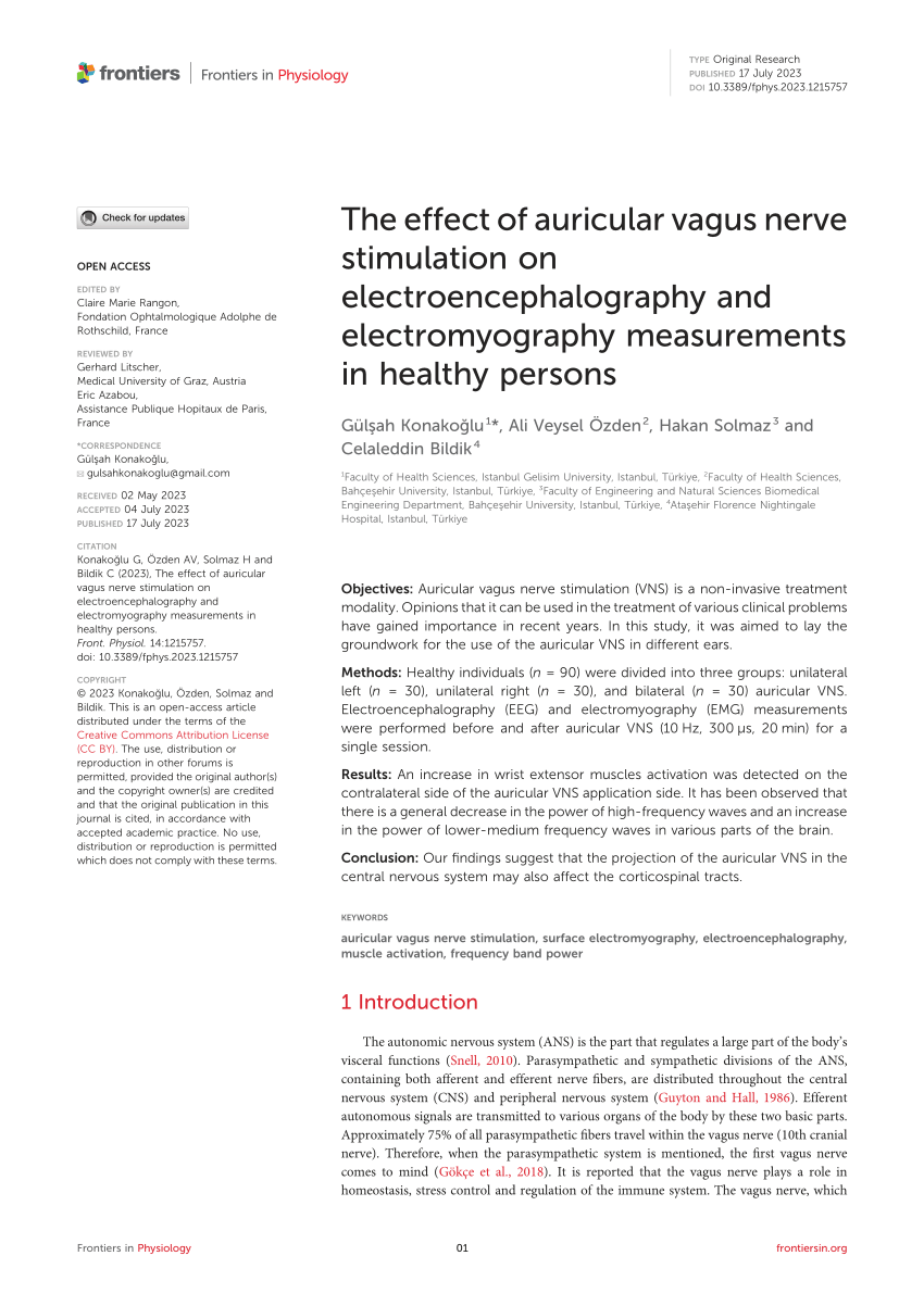 Auricular Vagus Nerve Stimulation Device - Vagustim Health