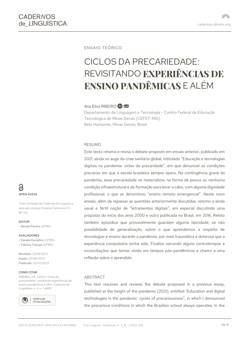 Uma pedagogia dos multiletramentos traduzido - Ana Elisa Ribeiro