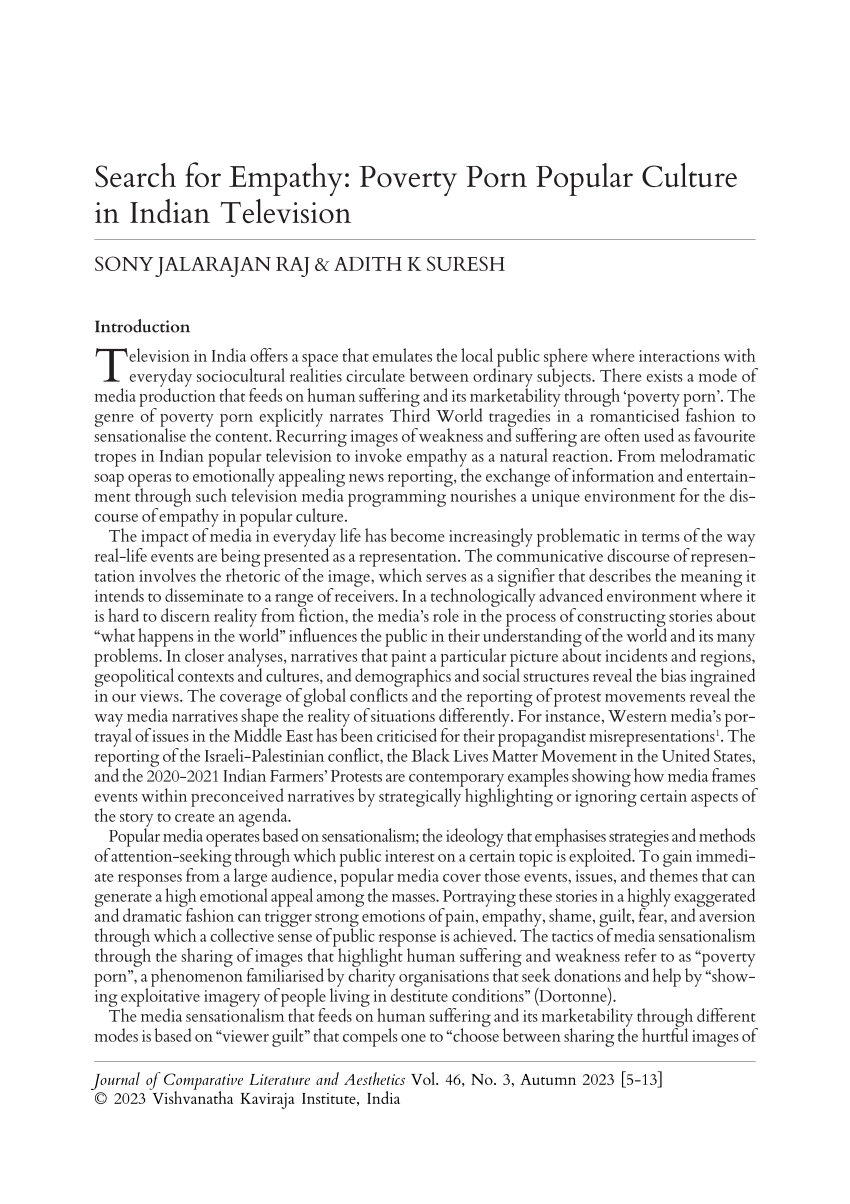 PDF) Indian Television and the Search for Empathy: Poverty Porn Popular  Culture in Indian Television