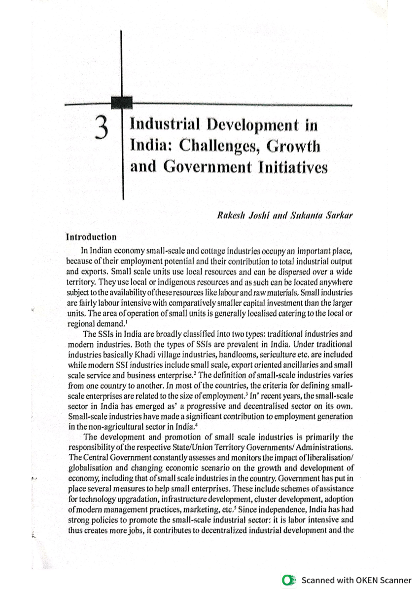 essay on industrial development in india