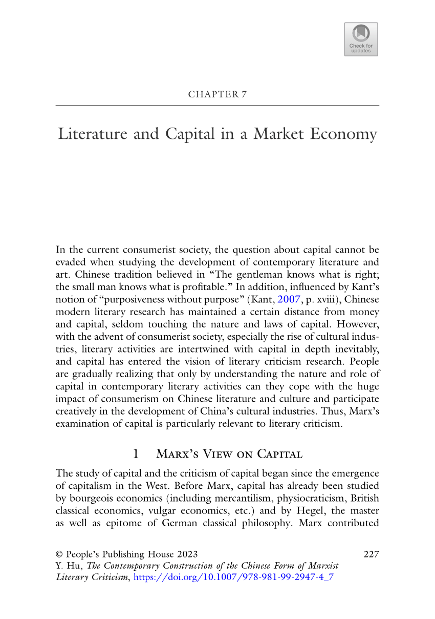 literature review of capital market