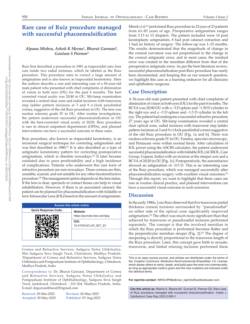 (PDF) Rare case of Ruiz procedure managed with successful ...