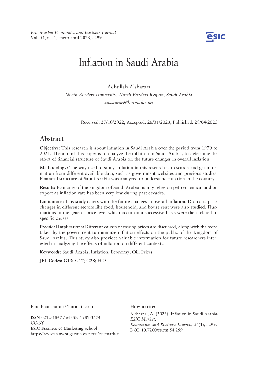 (PDF) Inflation in Saudi Arabia