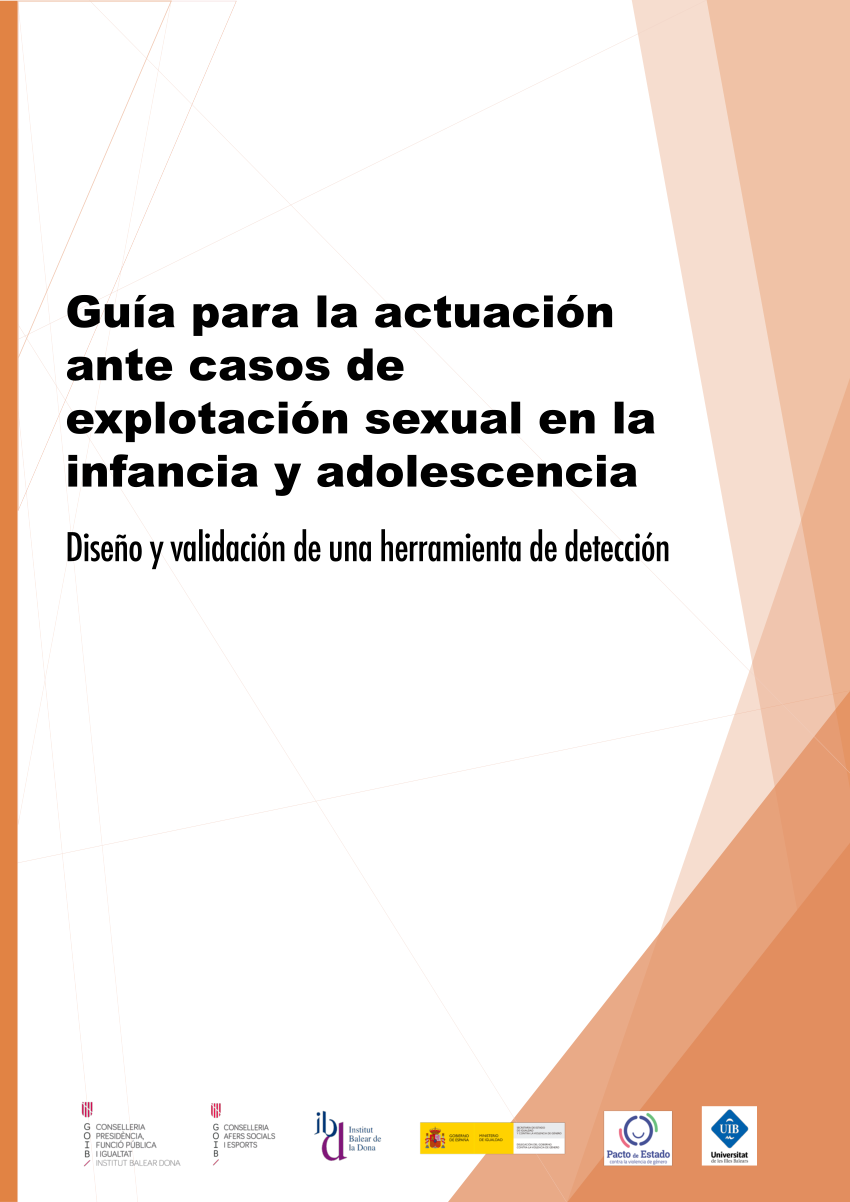 Pdf Guía Para La Actuación Ante Casos De Explotación Sexual En La Infancia Y Adolescencia 6380