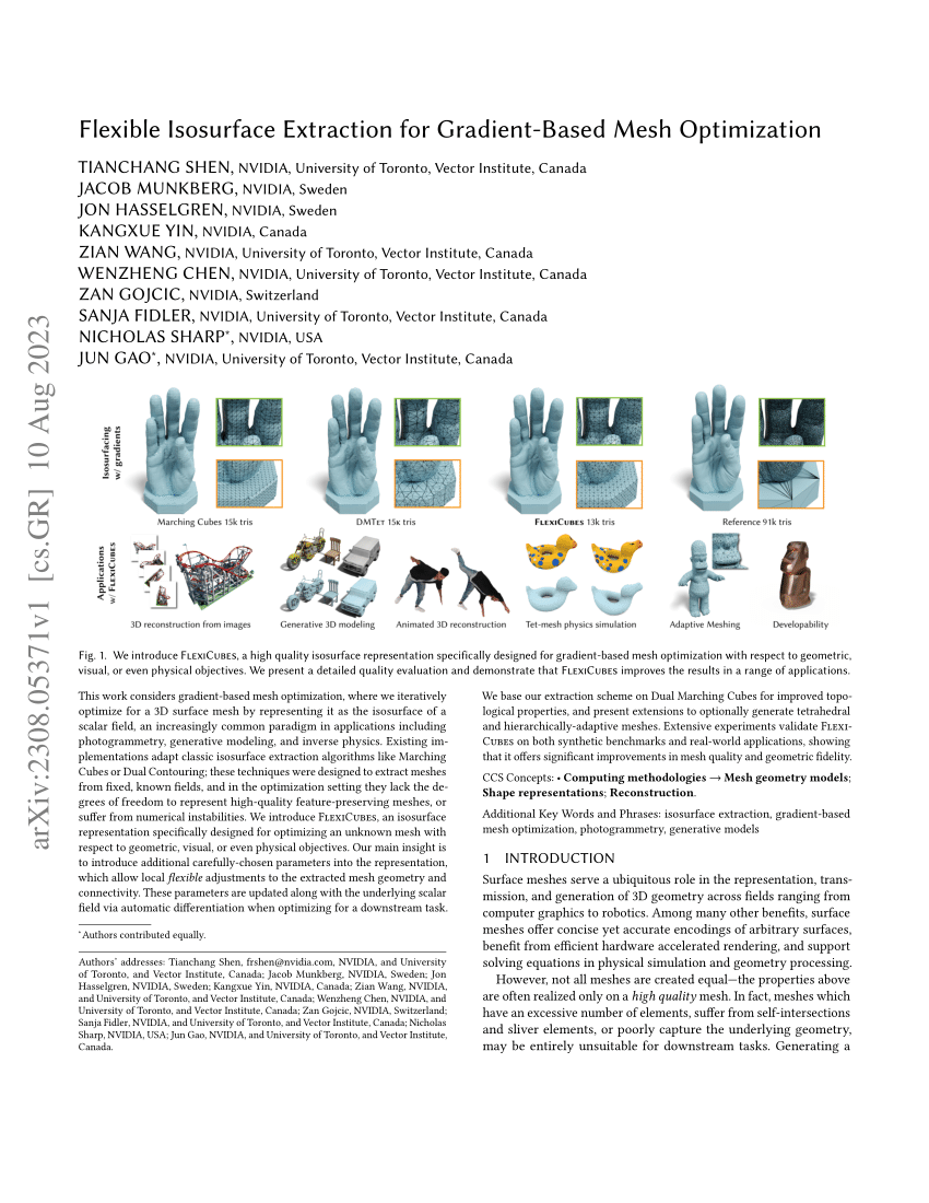 PDF) Flexible Isosurface Extraction for Gradient-Based Mesh