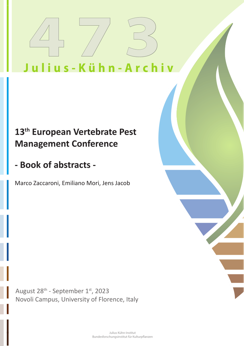 PDF) 13th European Vertebrate Pest Management Conference - book of abstracts