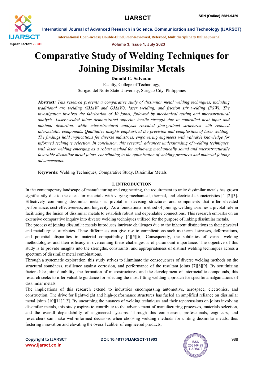 qualitative research title about welding