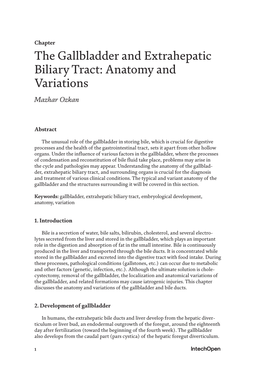 (PDF) The Gallbladder and Extrahepatic Biliary Tract: Anatomy and ...