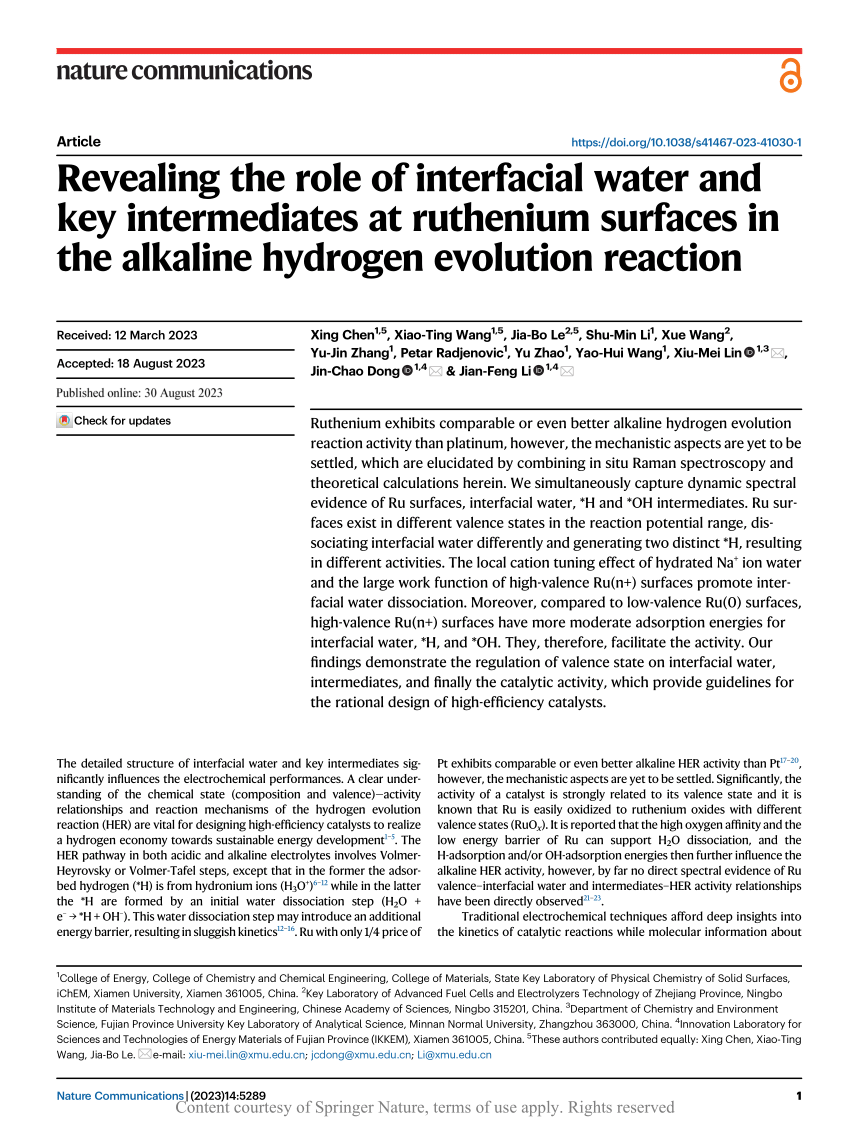 Revealing the role of interfacial water and key intermediates at ruthenium  surfaces in the alkaline hydrogen evolution reaction