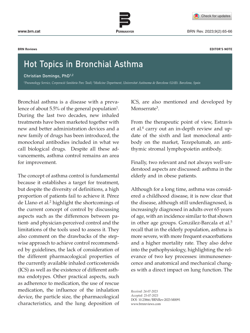 thesis topics on bronchial asthma