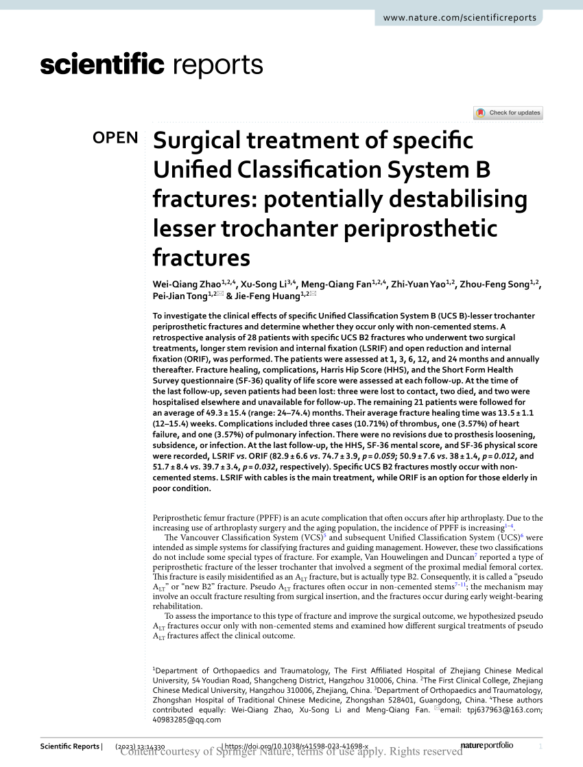(PDF) Surgical treatment of specific Unified Classification System B ...