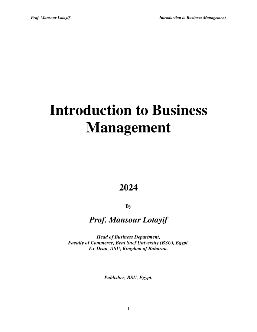 (PDF) Introduction to Business Management 2024