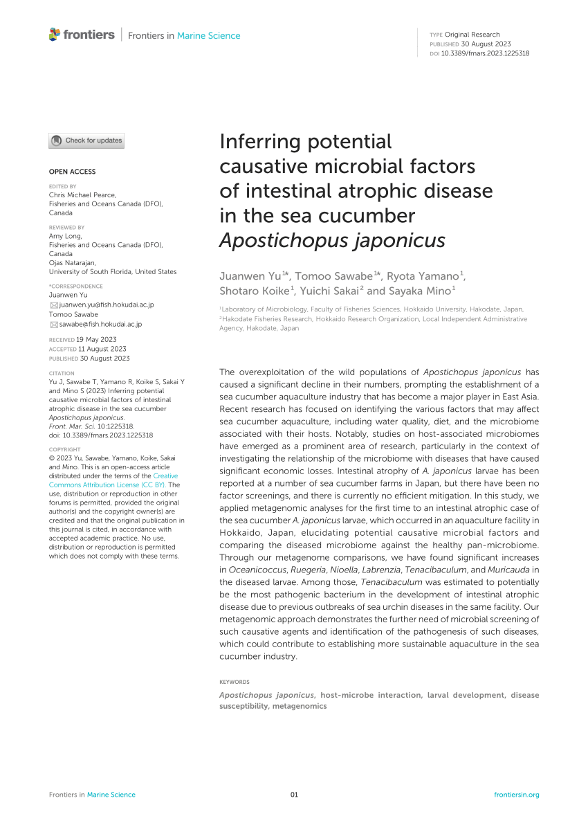 (PDF) Inferring potential causative microbial factors of intestinal ...
