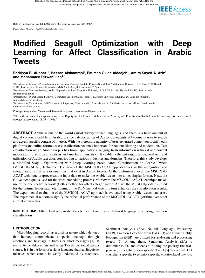 Improving Sentiment Analysis of Arabic Tweets by One-way ANOVA