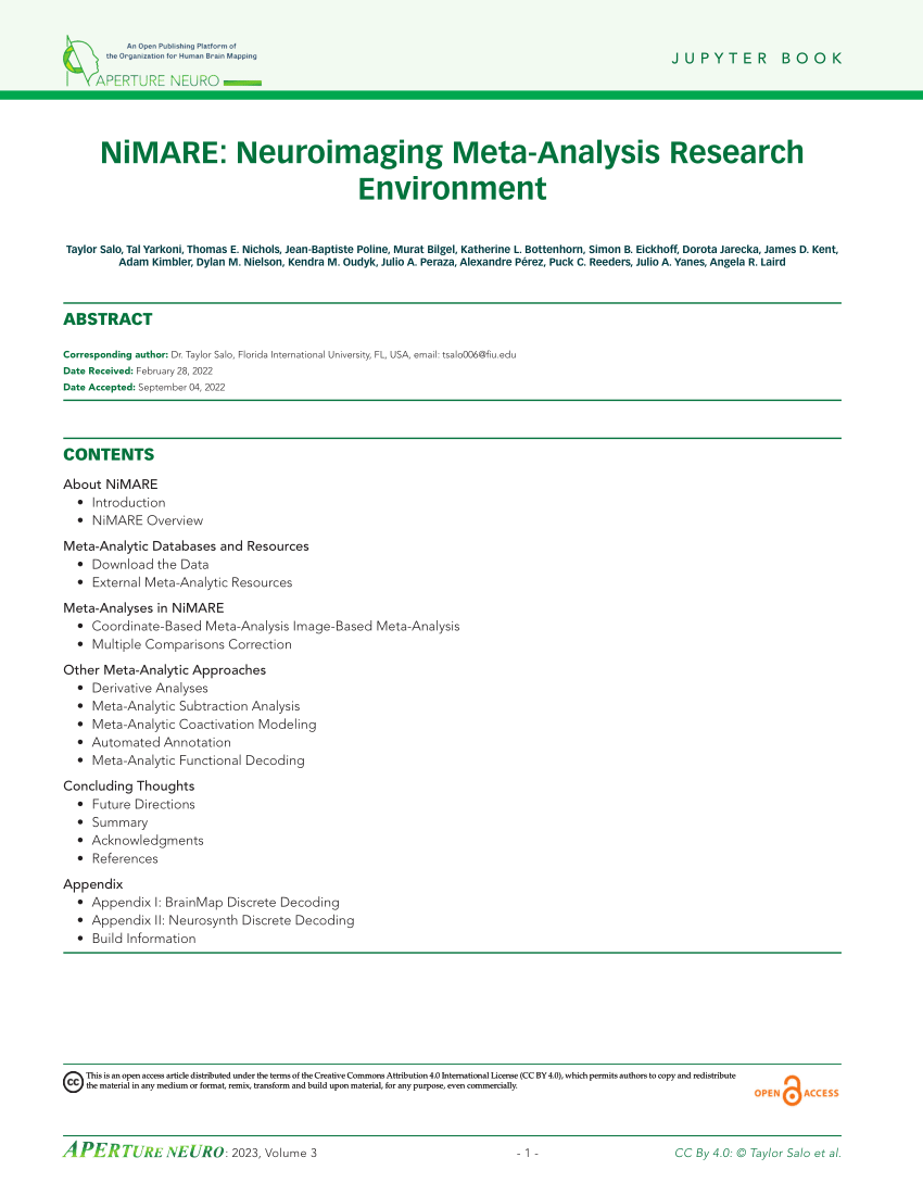 nimare neuroimaging meta analysis research environment