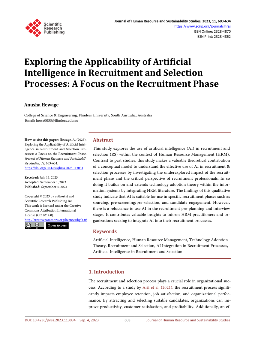 artificial intelligence in recruitment (air) case study