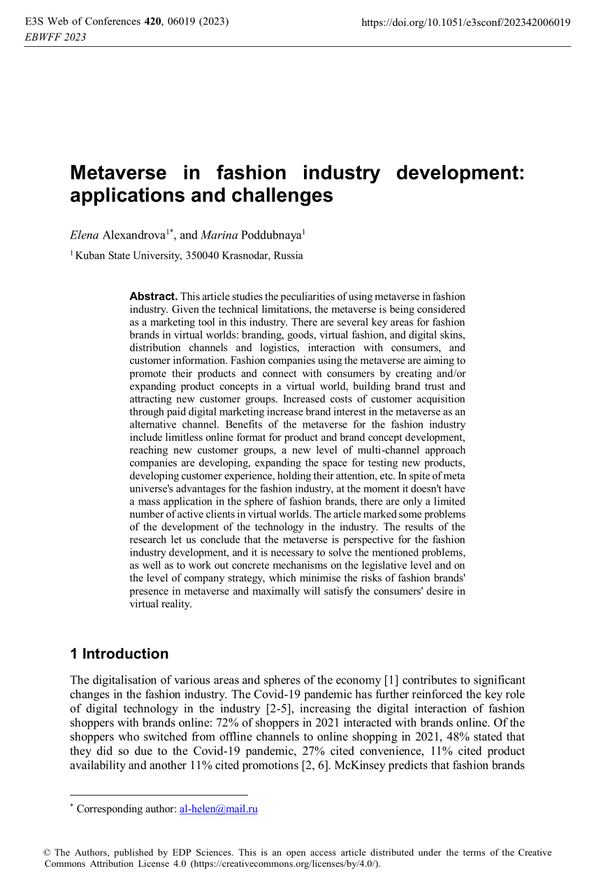 Sustainability & Metaverse in Fashion: Opportunity or Threat by Vogue  Polska - Issuu