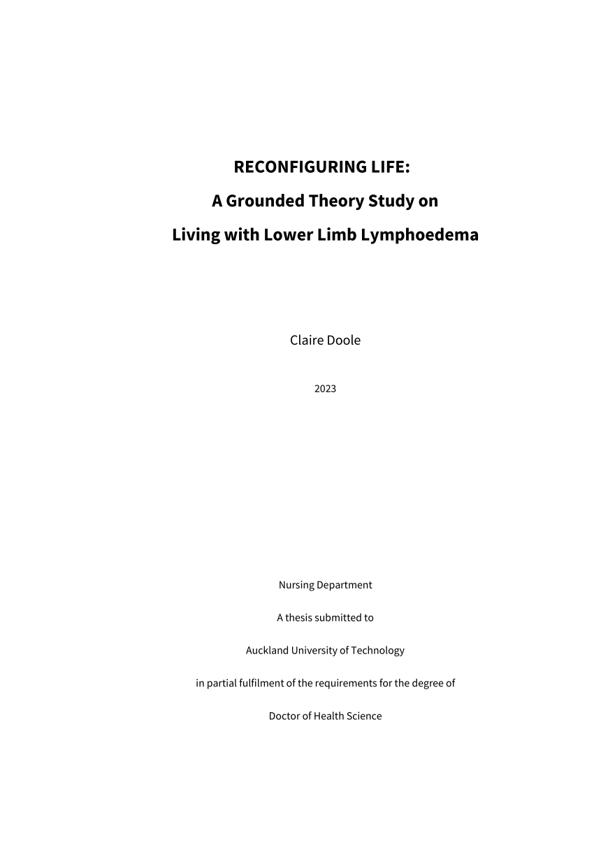 PDF) Reconfiguring life: A grounded theory study on living with