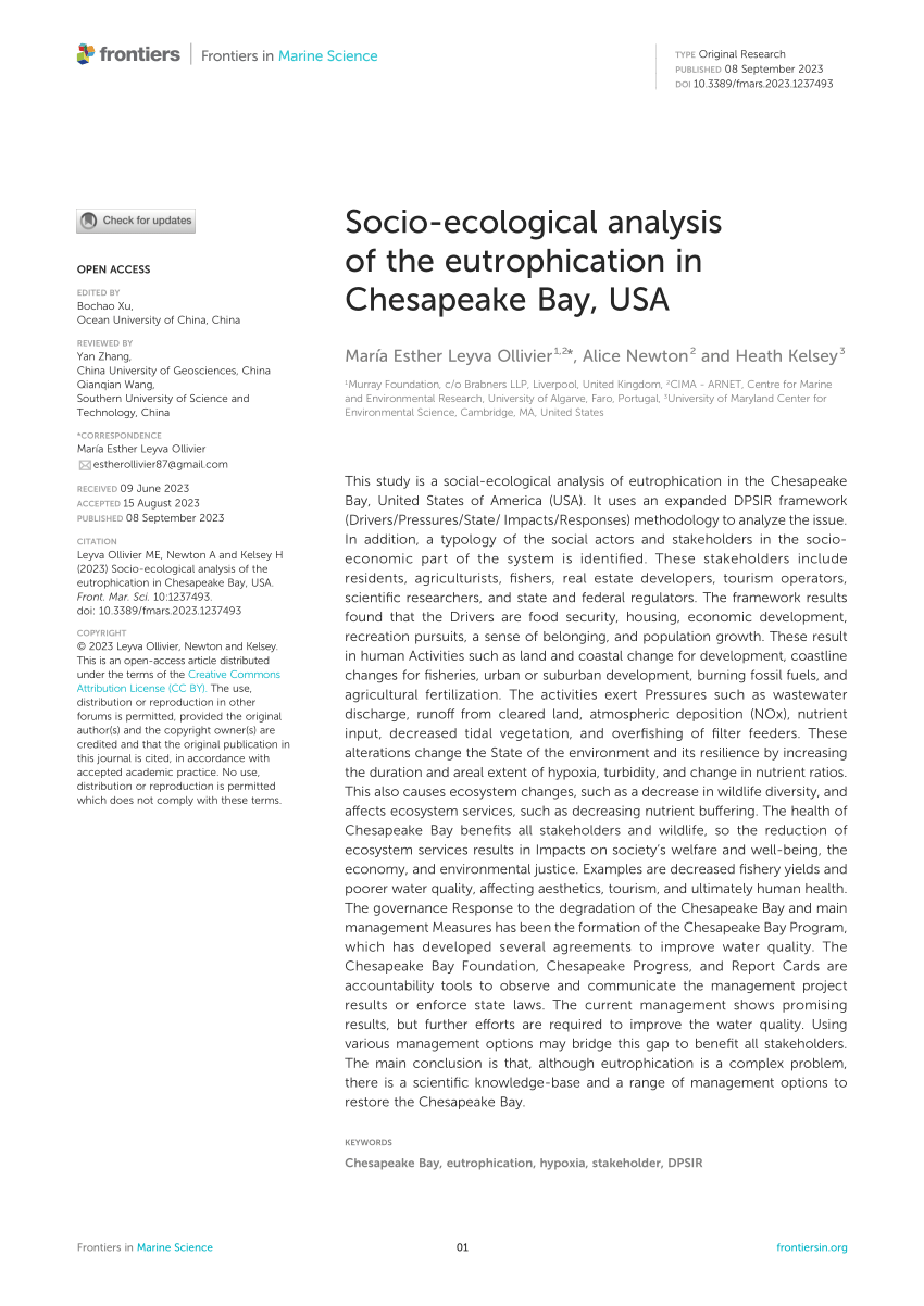 Frontiers  A socio-ecological assessment of land-based contamination and  pollution: The Magdalena delta, Colombia