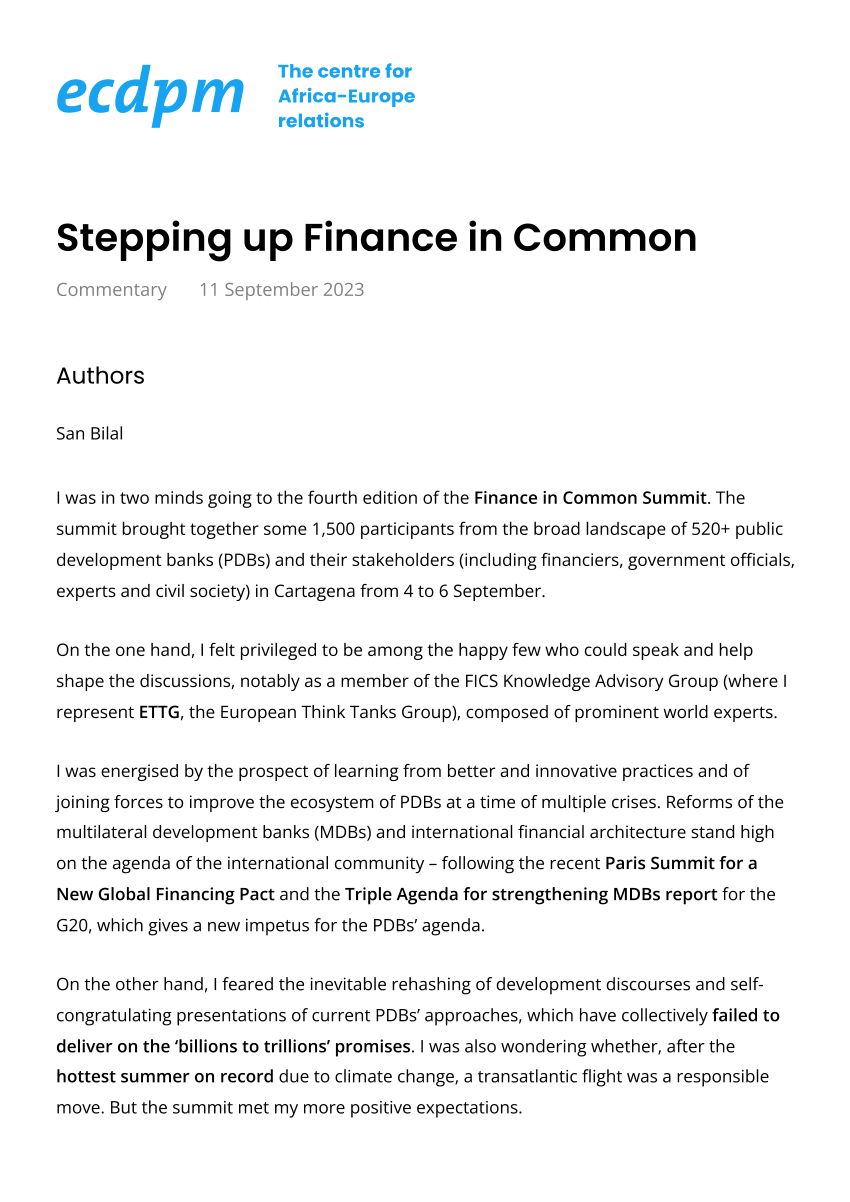 Finance In Common 2023