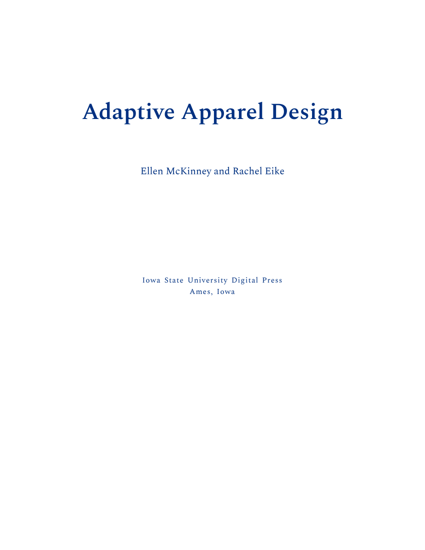 Adaptive Apparel Design - Open Textbook Library