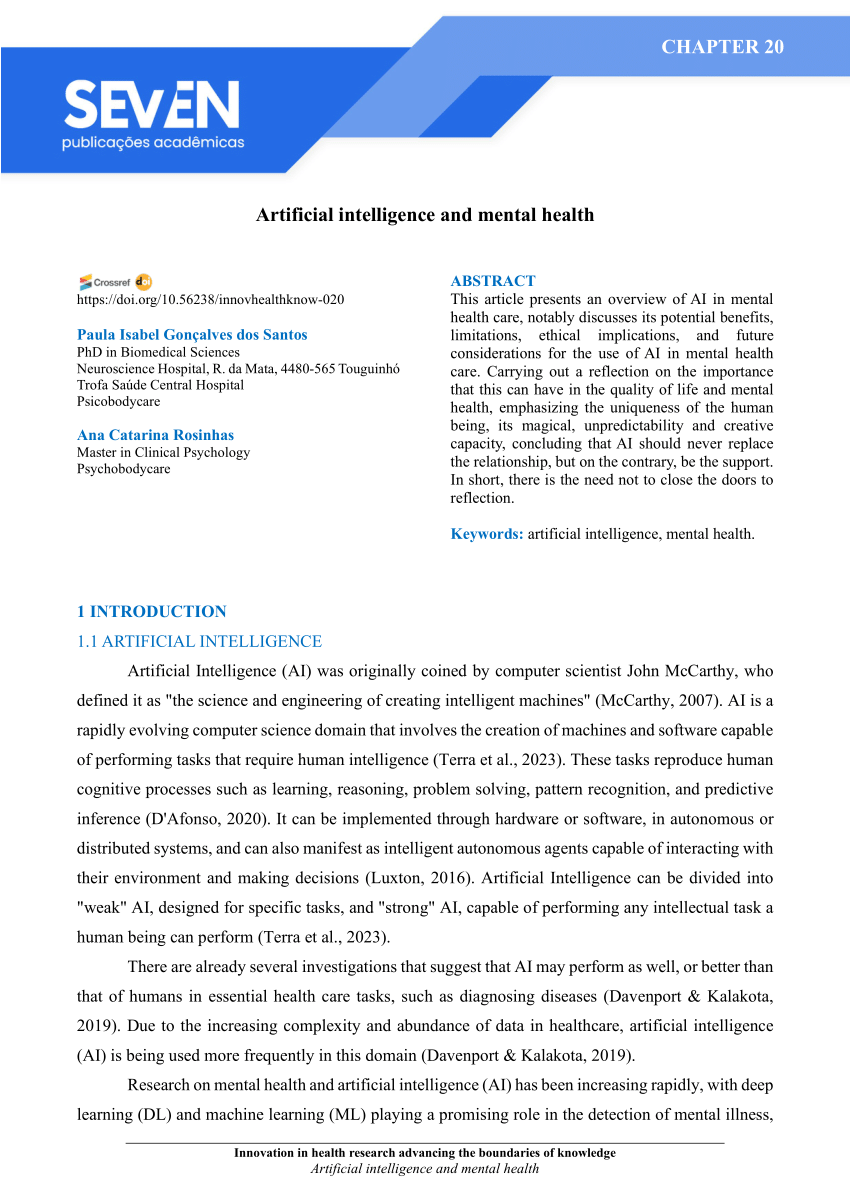 Artificial Intelligence and Psychiatry One Year Later