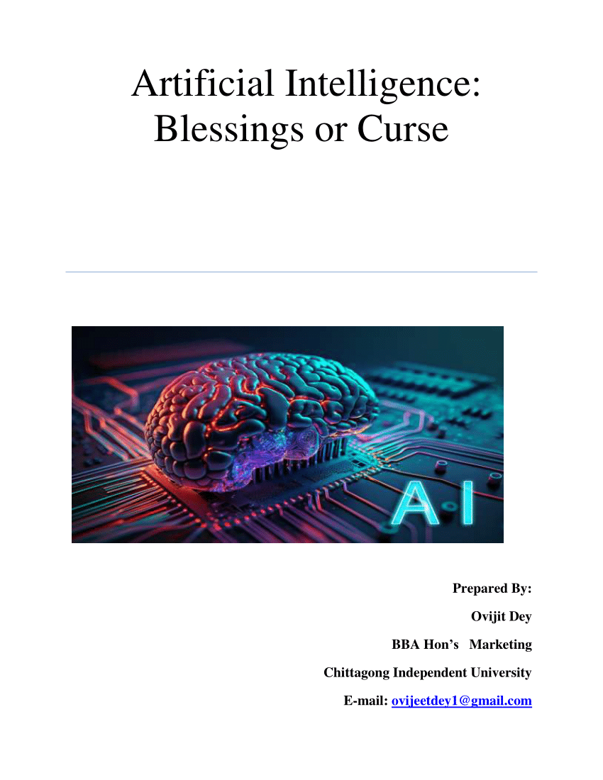 artificial intelligence blessing or curse essay pdf