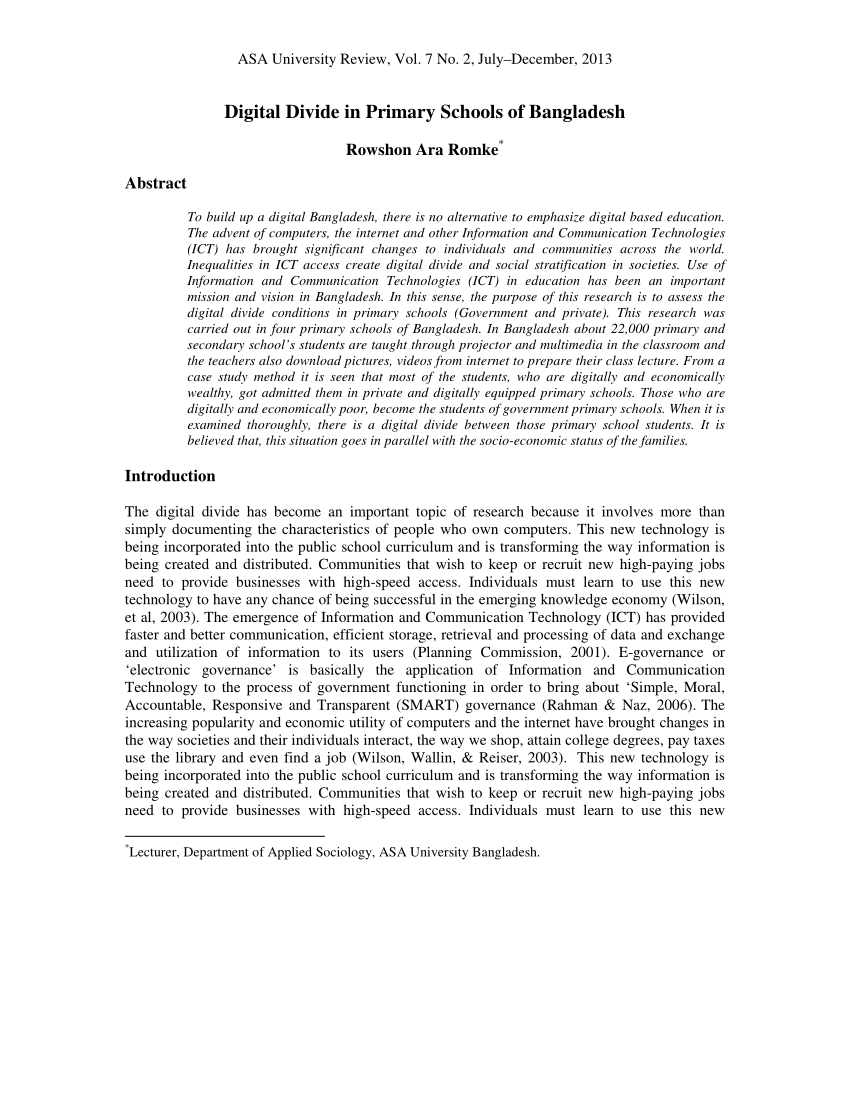 A Teacher's Place in the Digital Divide - Mark Warschauer, 2007