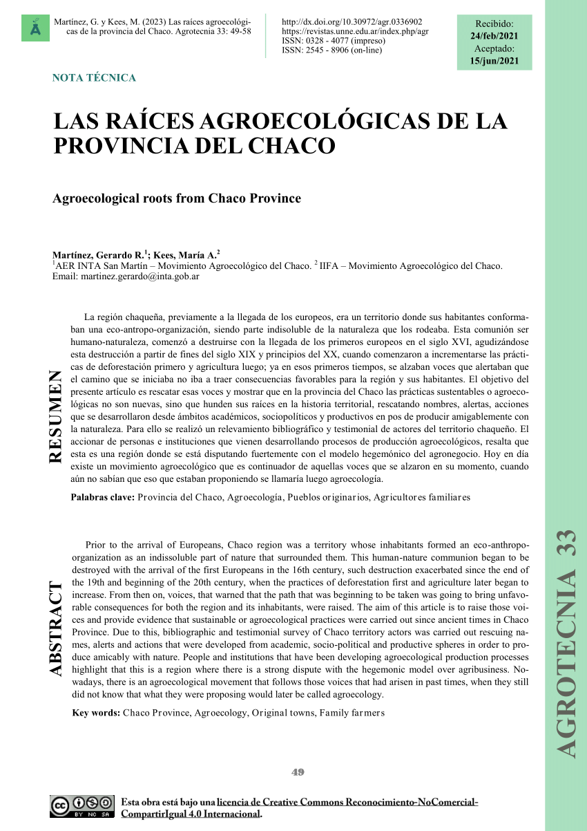 PDF Las ra ces agroecol gicas de la provincia del Chaco