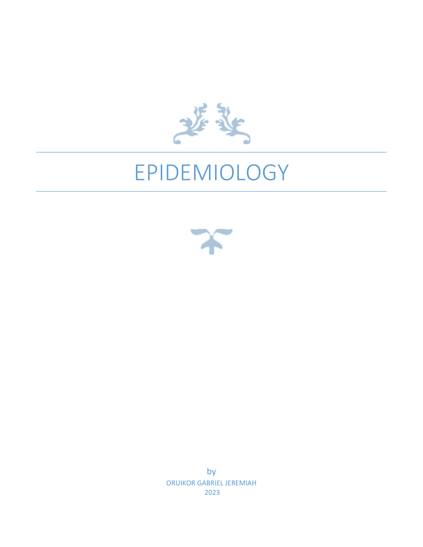 PDF EPIDEMIOLOGY MANUAL