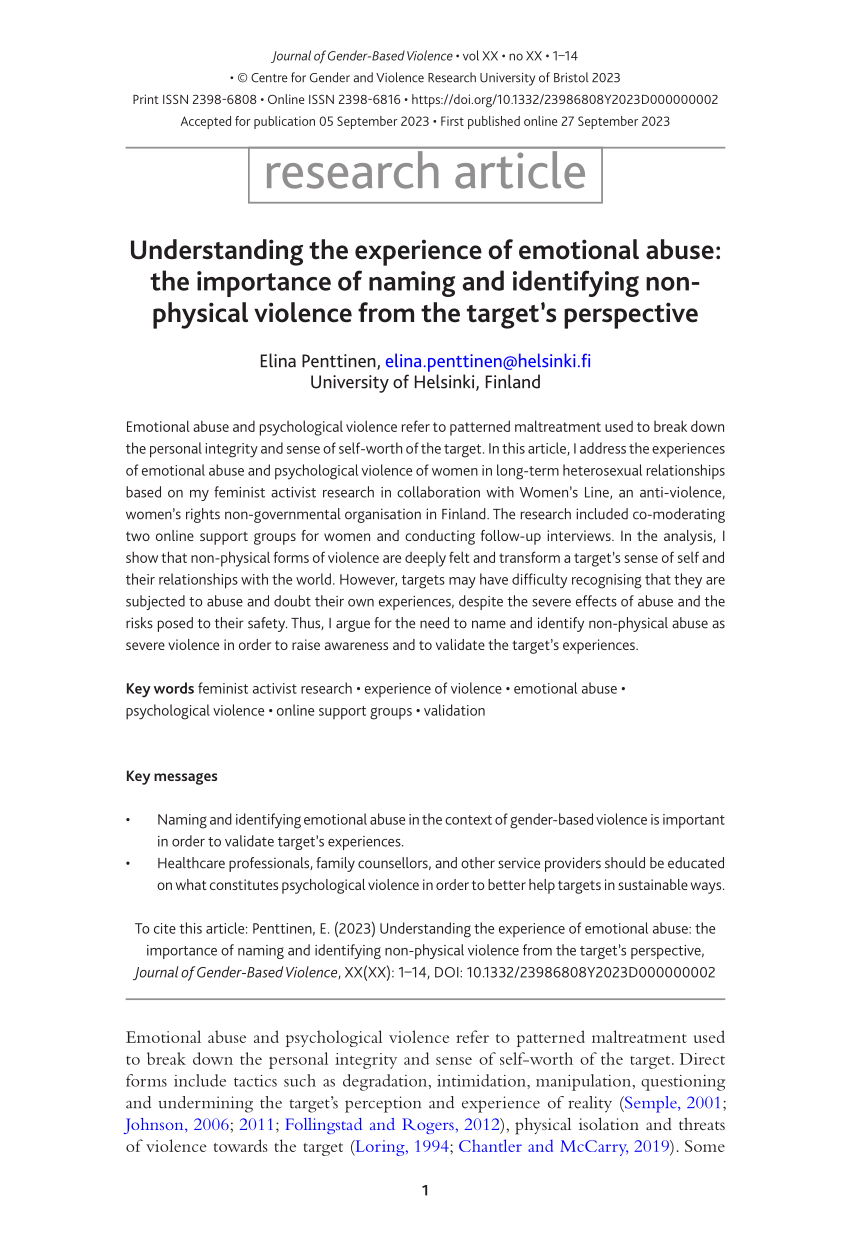 case study on emotional abuse