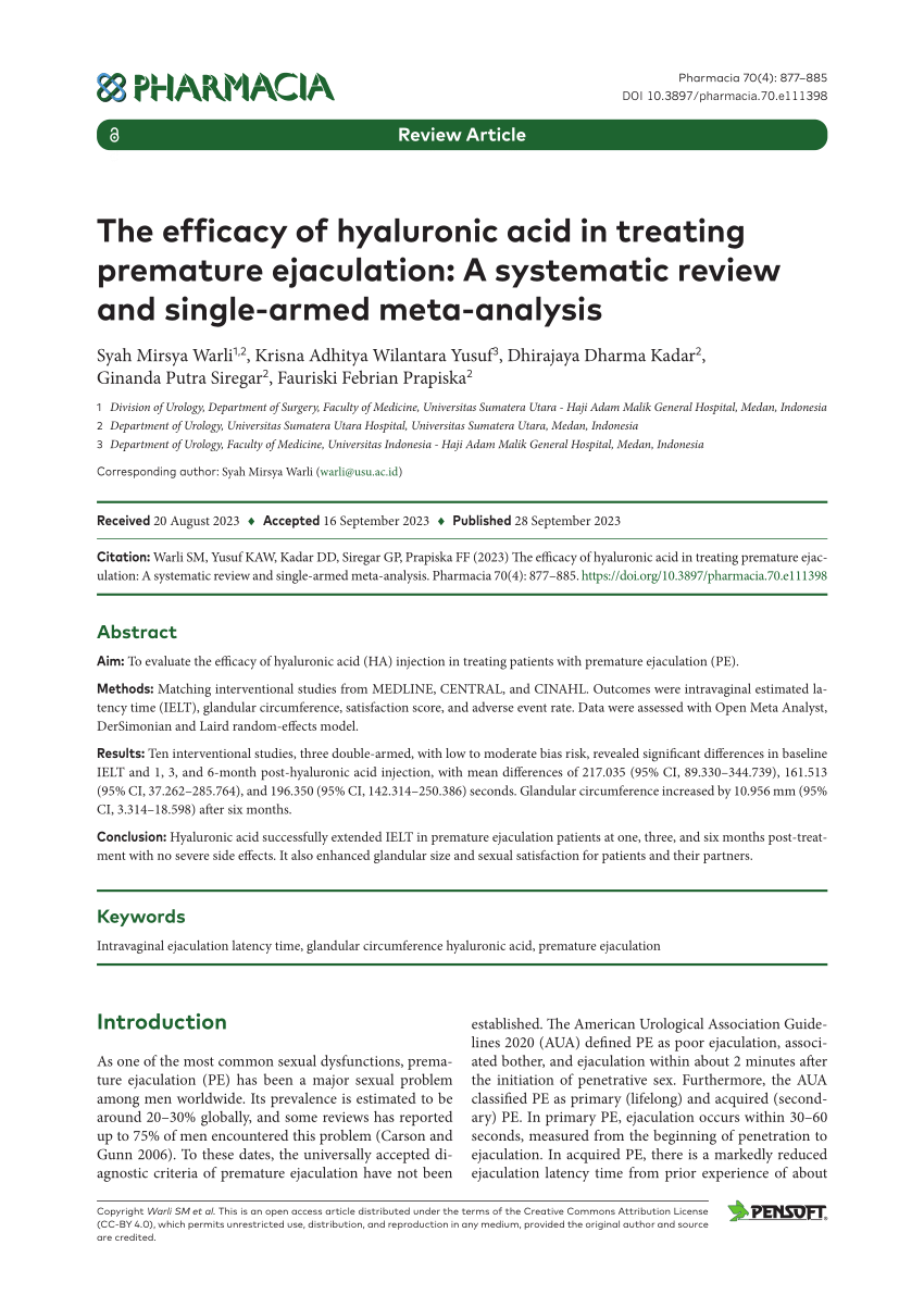 PDF The efficacy of hyaluronic acid in treating premature