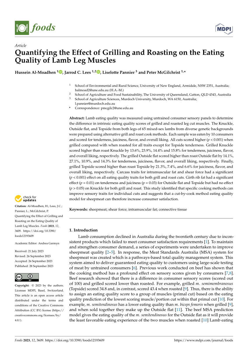 (PDF) Quantifying the Effect of Grilling and Roasting on the Eating ...